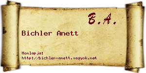 Bichler Anett névjegykártya